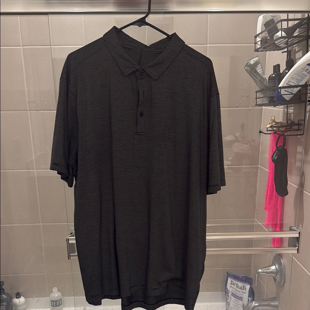 lululemon athletica Black Polo Shirt